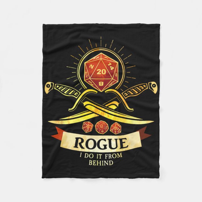 Cobertor De Velo Fantasia de Gamer Rogue Rpg Cl  (Frente)