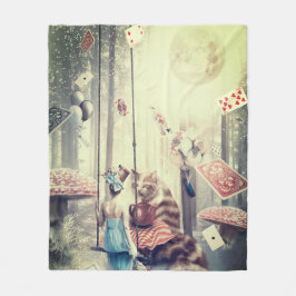 Cobertor De Velo Fantasia Mundo Jogando Cartões