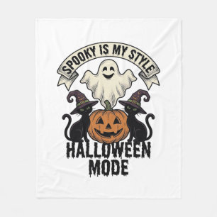 Cobertor De Velo Fantasias de Fantasma de Halloween Gato Abóbora As