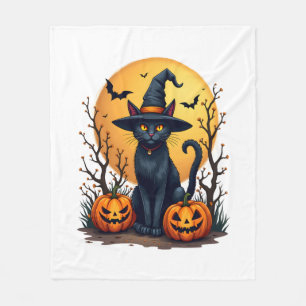 Cobertor De Velo Fantasias de Halloween Assustadoras Retro Gato Pre