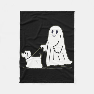 Cobertor De Velo Fantasma Andando Cachorro Ghostie Dia de as Bruxas