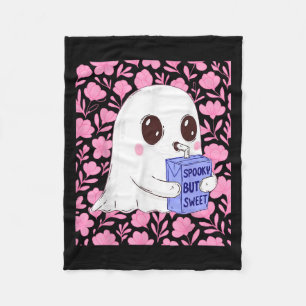 Cobertor De Velo Fantasma Bonita E Doce Com Halloween Floral