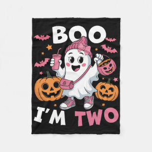 Cobertor De Velo Fantasma Boo, sou duas crianças segundos aniversár