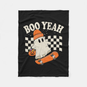 Cobertor De Velo Fantasma Boo Yeah Skateboarding Fantasma Engraçado