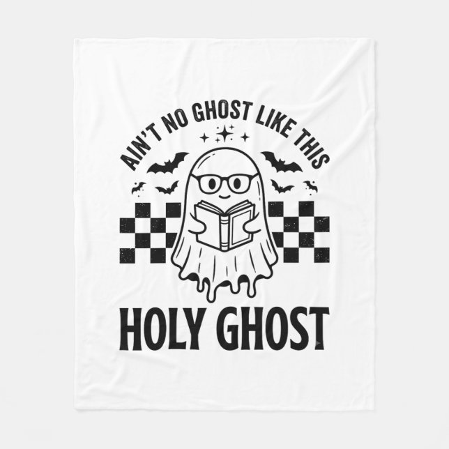 Cobertor De Velo Fantasma de Halloween Espírito Santo Engraçado Vin (Frente)
