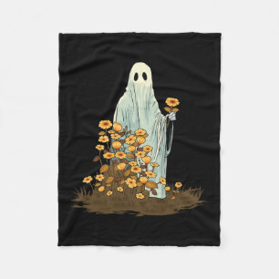Cobertor De Velo Fantasma de Halloween Floral Fofo Assustador Gótic