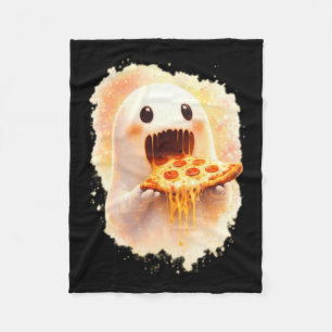 Cobertor De Velo Fantasma de Pizza Fofo Comendo Pizza Comida Divert