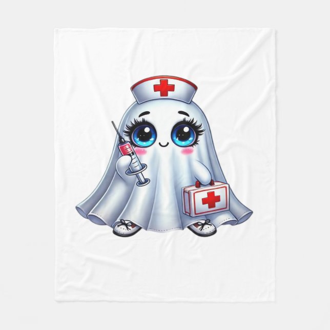 Cobertor De Velo Fantasma do Dia das Bruxas em Clássico uniforme de (Frente)