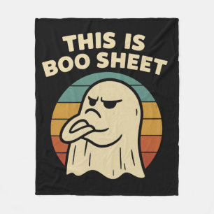Cobertor De Velo Fantasma Engraçado "Isto É Folha De Boo" Retro Hal