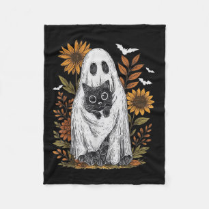 Cobertor De Velo Fantasma Engraçado, segurando Ghost Negro no Hallo