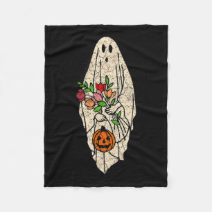 Cobertor De Velo Fantasma Floral Ghost Cute Halloween Figurume Engr