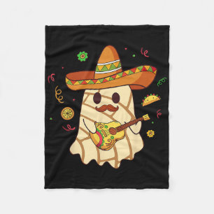 Cobertor De Velo Fantasma Mexicano Toca Violão Conchas Pan Dulce