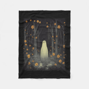 Cobertor De Velo Fantasma Na Floresta Floral De Halloween Gothic Sp