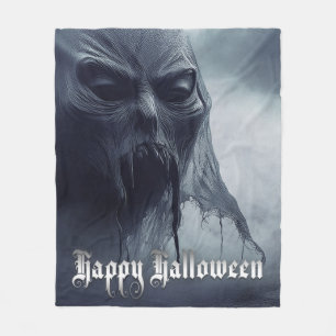 Cobertor De Velo Fantasma preto em uma paisagem infernal - Hallowee