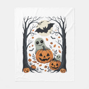 Cobertor De Velo Fantasmagóricos Fantasmas de Halloween e Floresta