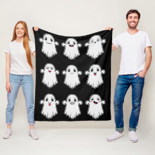 Cobertor De Velo Fantasmas Com Diferentes Expressões Faciais Dia da
