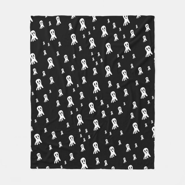 Cobertor De Velo Fantasmas do Dia das Bruxas Escuros (Frente)