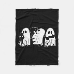 Cobertor De Velo Fantasmas engraçados segurando gatos negros no Hal