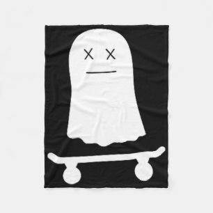 Cobertor De Velo Fantasmas Engraçados Skateboard Patinador Preguiço