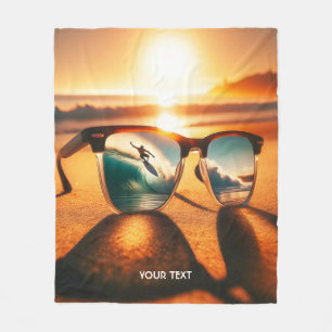 Cobertor De Velo Fantasy Bons Óculos Sunset Beach