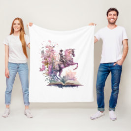 Cobertor De Velo Fantasy Book Lover Design