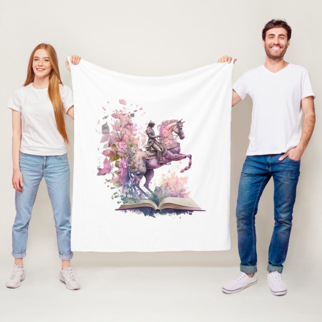 Cobertor De Velo Fantasy Book Lover Design (In Situ)