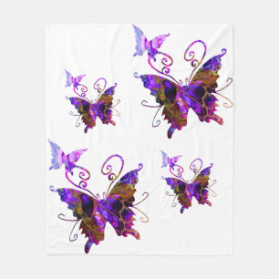 Cobertor De Velo Fantasy Butflies