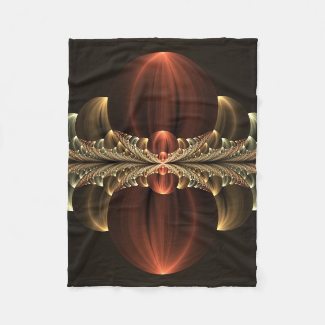 Cobertor De Velo Fantasy Construction Shiny Abstrato Fractal Art (Frente)