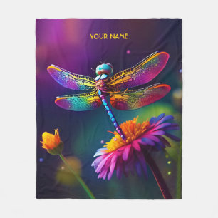 Cobertor De Velo Fantasy Cuja Dragonfly Com Flor