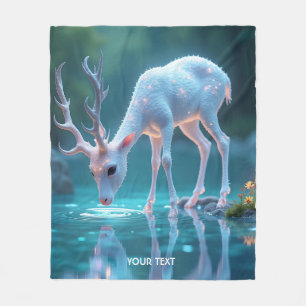 Cobertor De Velo Fantasy Cute Blue Deer
