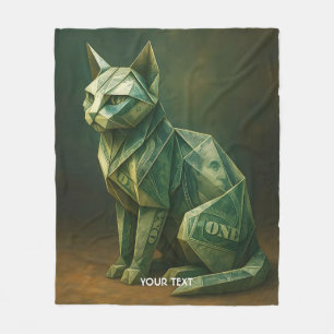 Cobertor De Velo Fantasy Cute Cat Money Origami
