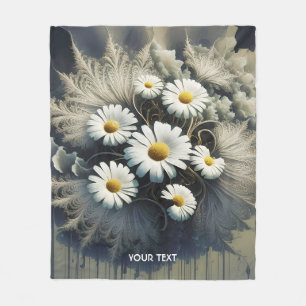 Cobertor De Velo Fantasy Cute Daisy Flowers Filigree