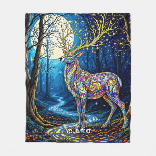 Cobertor De Velo Fantasy Cute Deer Starlight Antlers