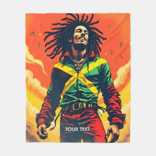 Cobertor De Velo Fantasy Cute Jamaica Flag Sun