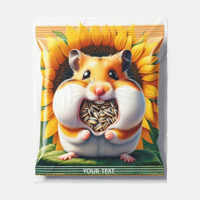 Cobertor De Velo Fantasy Cute Packet Seeds Hamster (Frente)