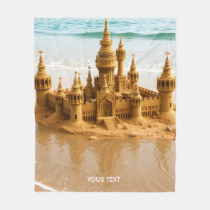 Cobertor De Velo Fantasy Cute Sand Castle Beach