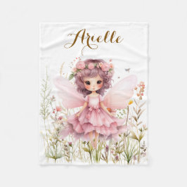 Cobertor De Velo Fantasy Fairy Wildflower Pastel