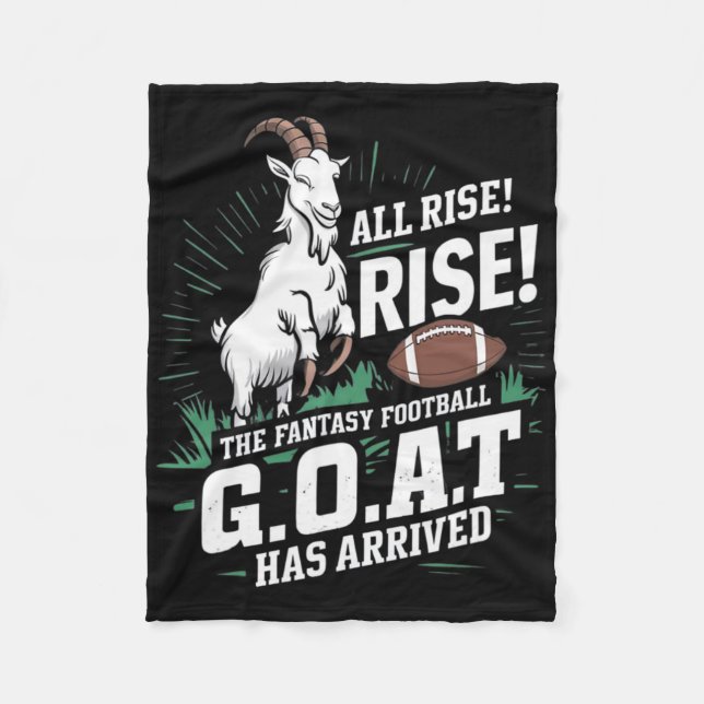 Cobertor De Velo Fantasy Football Goat Shirt League Champion Champ  (Frente)