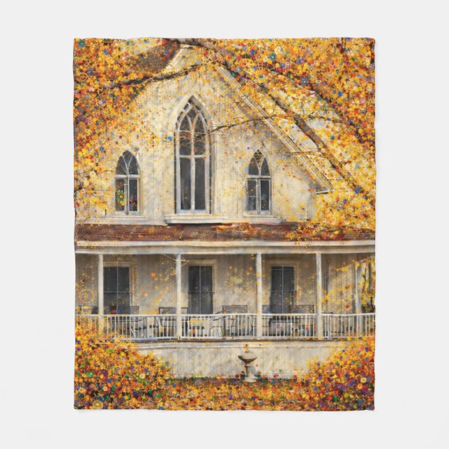 Cobertor De Velo Fantasy Gothic-Revival Carpenter House  (Frente)