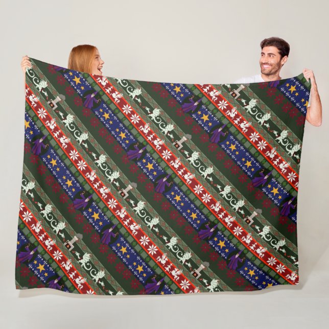 Cobertor De Velo Fantasy Style Ugly Sweater Patterno (In Situ)