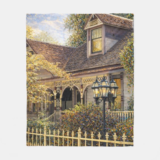 Cobertor De Velo Fantasy Victorian Gingerbread I (Frente)