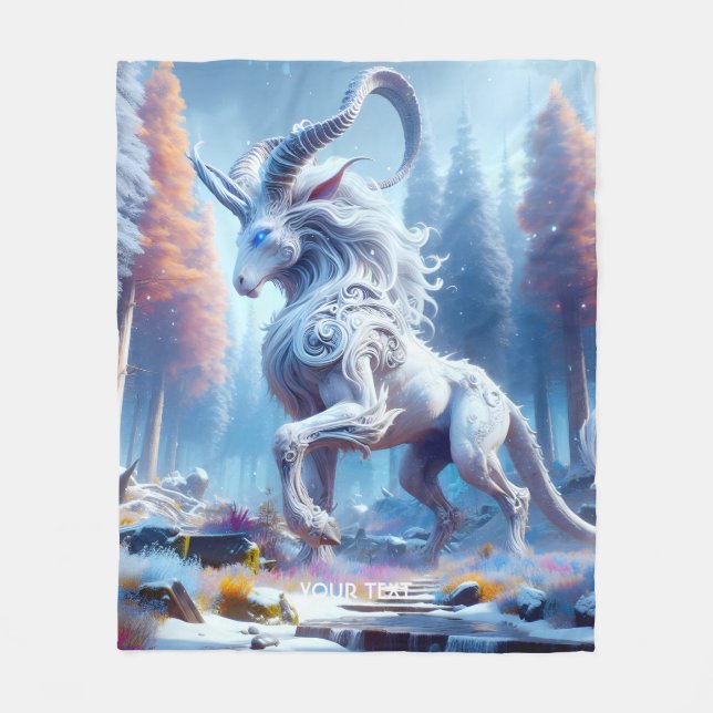 Cobertor De Velo Fantasy White Chimera Winter (Frente)
