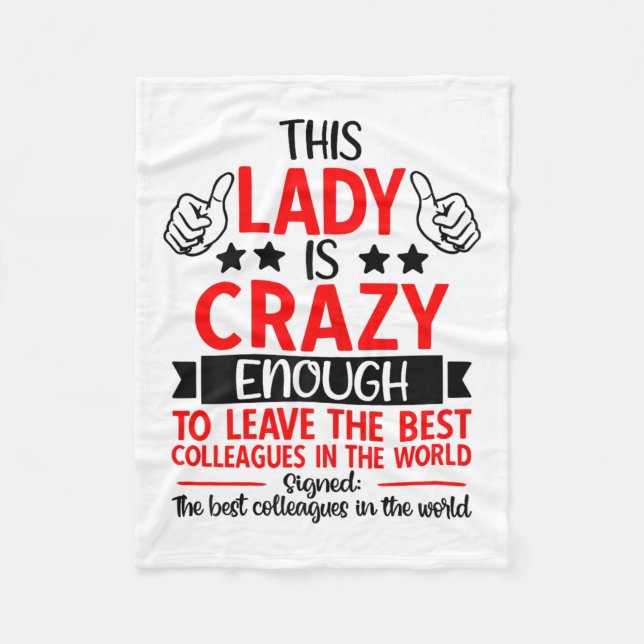 Cobertor De Velo Farewell Coworker Leaving Job, Coworker Going Away (Frente)