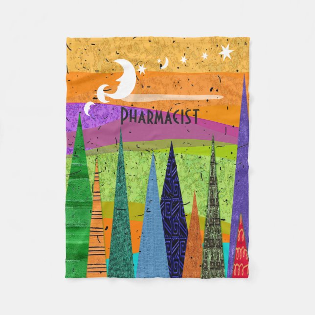 Cobertor De Velo Farmacêutica Fleece Blanket Artsy Mountain (Frente)