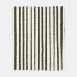 Cobertor De Velo Farmhouse Black Ticking Strips 