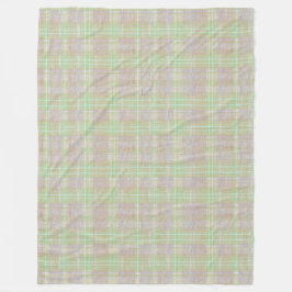 Cobertor De Velo Farmhouse Neutral Sage Plaid