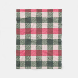 Cobertor De Velo Farmhouse Red e Green Gingham