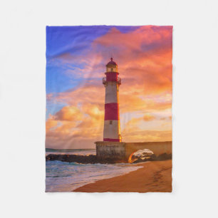 Cobertor De Velo Faróis Farol de Itapuã Bahia Brasil