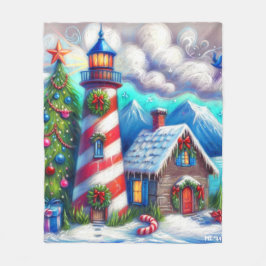 Cobertor De Velo Farol de Natal Montanha Costeira Náutica