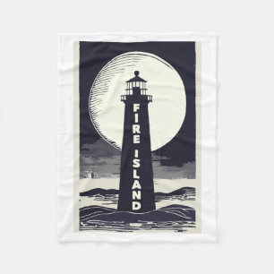 Cobertor De Velo Farol Fire Island Nova York Lua